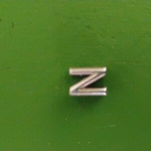 Silver Letter N Charm